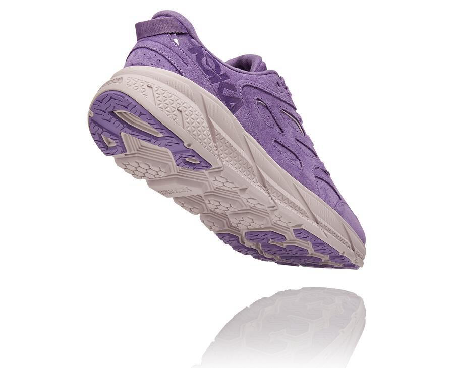 Hoka Australia One One Clifton L Suede - Womens Walking Shoes Purple - XKUHO-3912